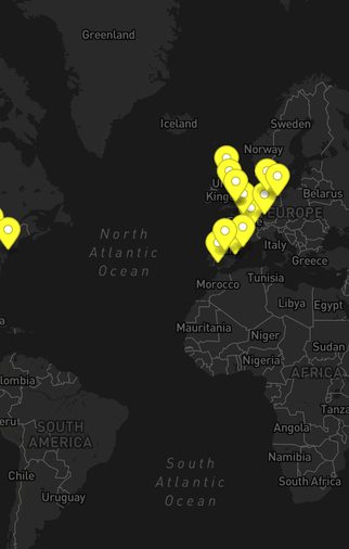 Map of Zoomo locations